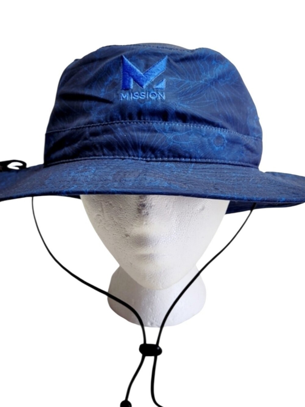 Mission 2 Tone Navy Blue Cooling Bucket Hat UPF 50 Snap Up Sides